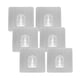 thumbnail image 5 of Colgador de ropa pegajoso adhesivo de gancho de pared traceless 70x70mm plata -6pcs, 5 of 5