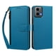 thumbnail image 1 of Funda Tipo Billetera para Motorola Moto G34 5G con Soporte y Bolsillo con Cierre Azul, 1 of 1