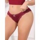 thumbnail image 4 of INSPIRE CHIC Braguitas de Satén de Cintura Baja para Mujer con Encaje Floral Talla Grande Rojo Vino, 4 of 4