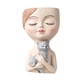 thumbnail image 4 of Maceta Con Cabeza De Resina Para Maceta De Cara Bonita Para Hombre, Decoración De Oficina Y Jardín, Gato Blanco Para Mujer, 4 of 5