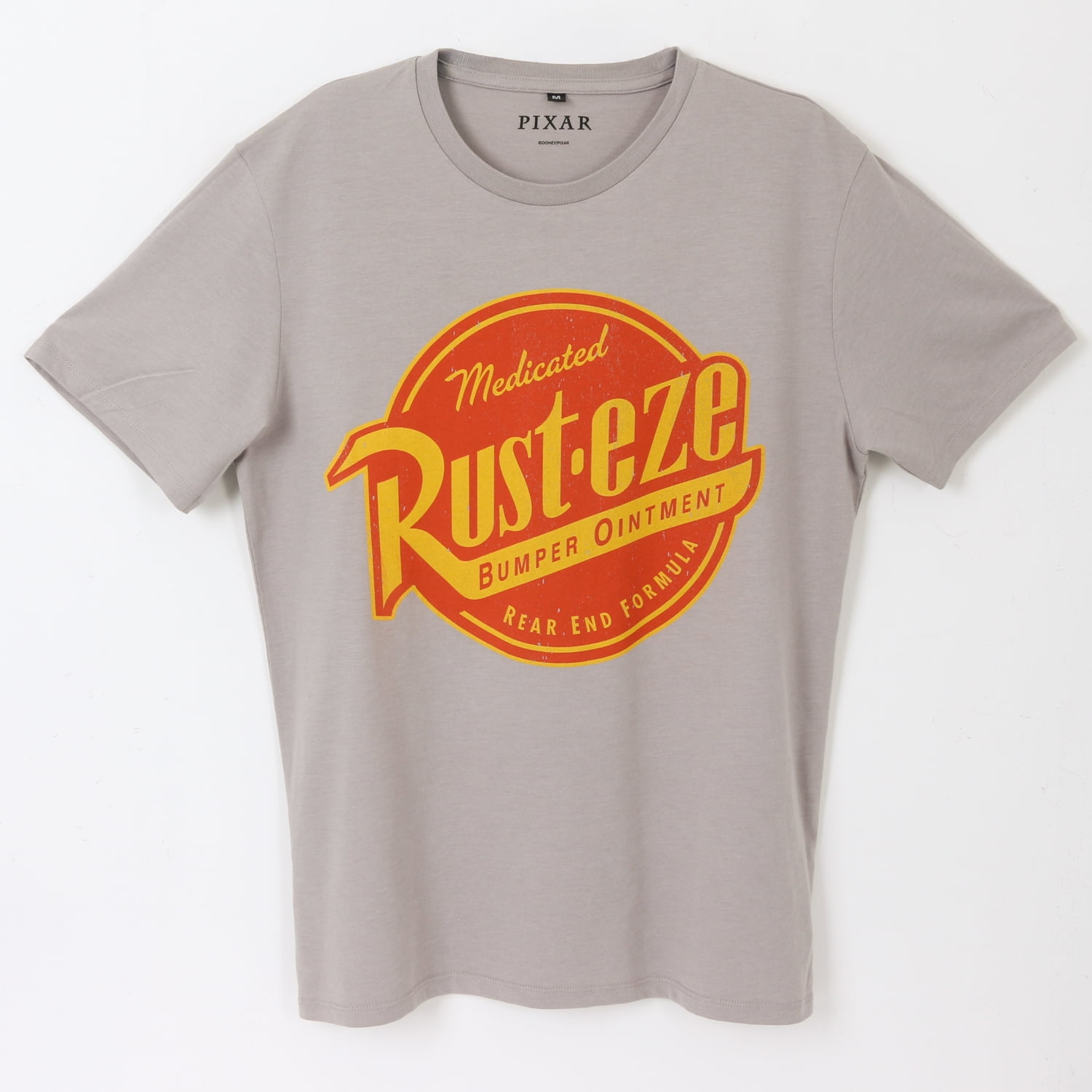 Polera Manga Corta Adulto Gris Cars Pixar Disney