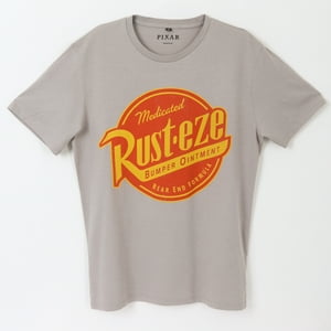 Polera Manga Corta Adulto Gris Cars Pixar Disney