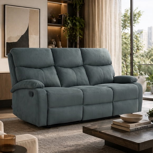 Berger Sofá reclinable Milan 3 cuerpos Gris