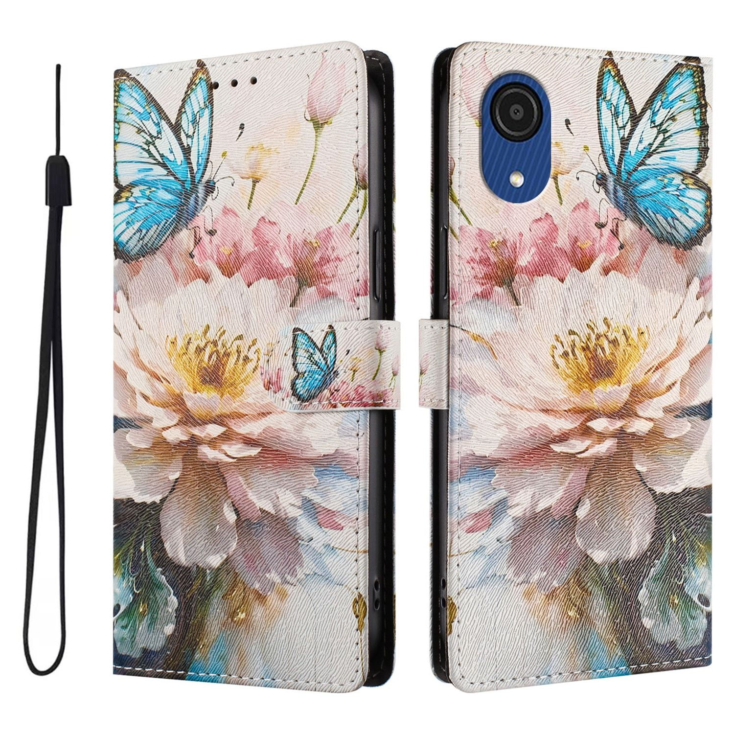 Foxdock Funda Tipo Cartera Para Samsung Galaxy A03 Core Con Soporte Y Correa – Diseño De Patrones Lindos