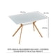 thumbnail image 3 of Modern Minimalist StyleDining Table MDF Anti-Scratch Top Metal Shelf Metal Heat Transfer Legs Leveling Feet For Dining Room Kitchen Office Table X 1(White), 3 of 3