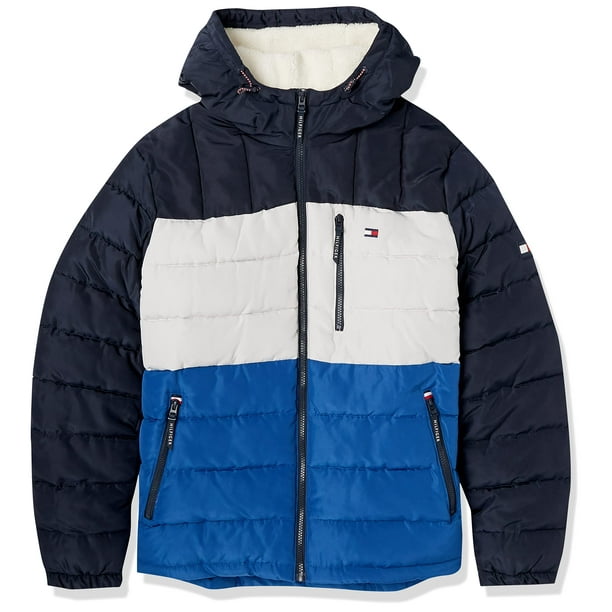 Chaqueta Tommy Hilfiger Puffer para hombre, resistente al agua, color azul L