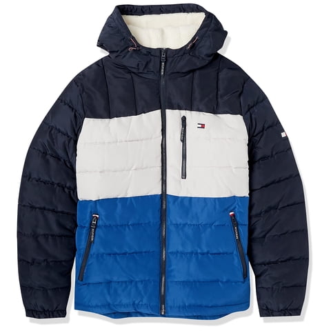 Chaqueta Tommy Hilfiger Para Hombre, De Peso Medio, Con Forro Sherpa, Azul Xl