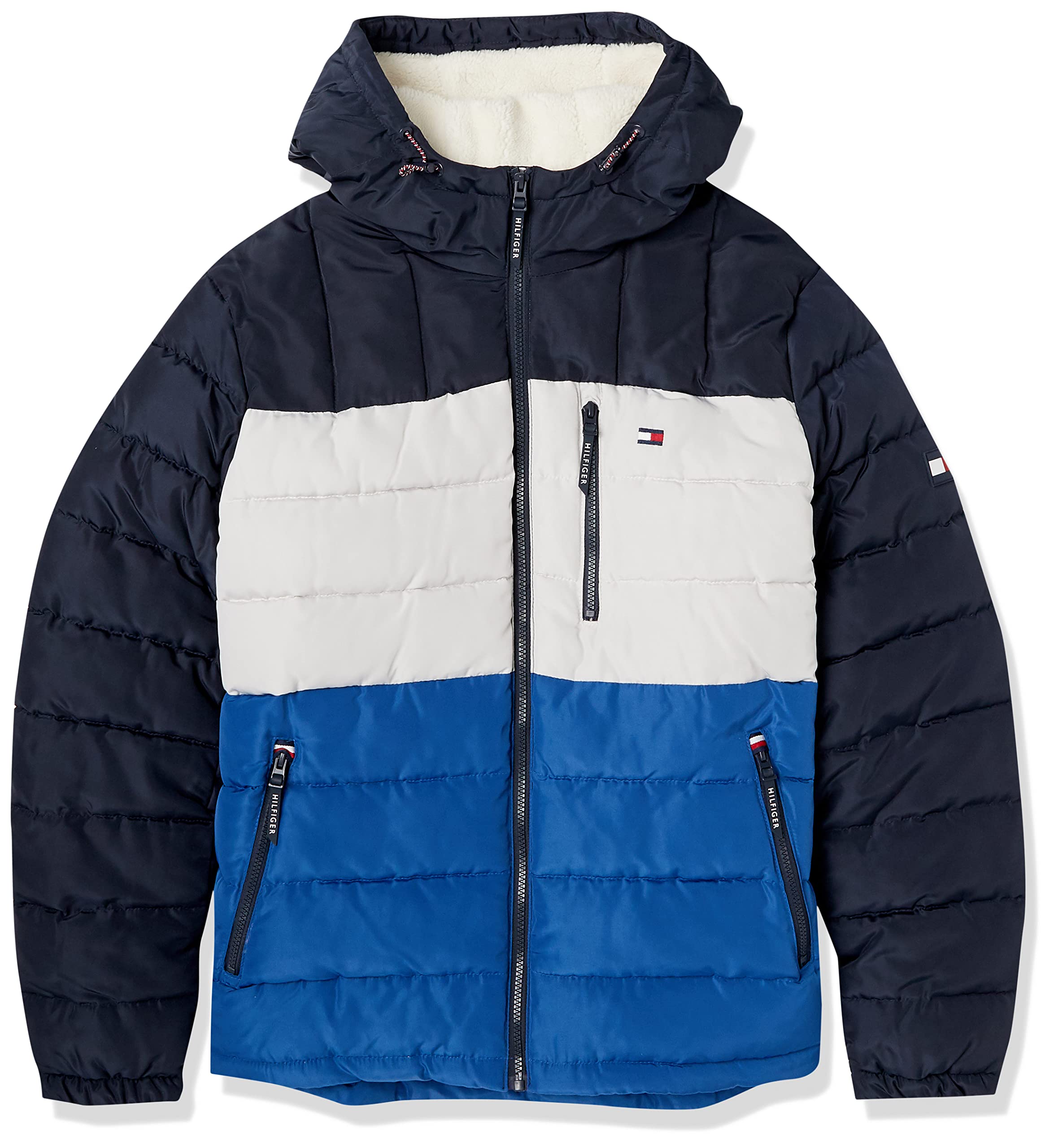 Chaqueta Tommy Hilfiger Para Hombre, De Peso Medio, Con Forro Sherpa, Azul Xl