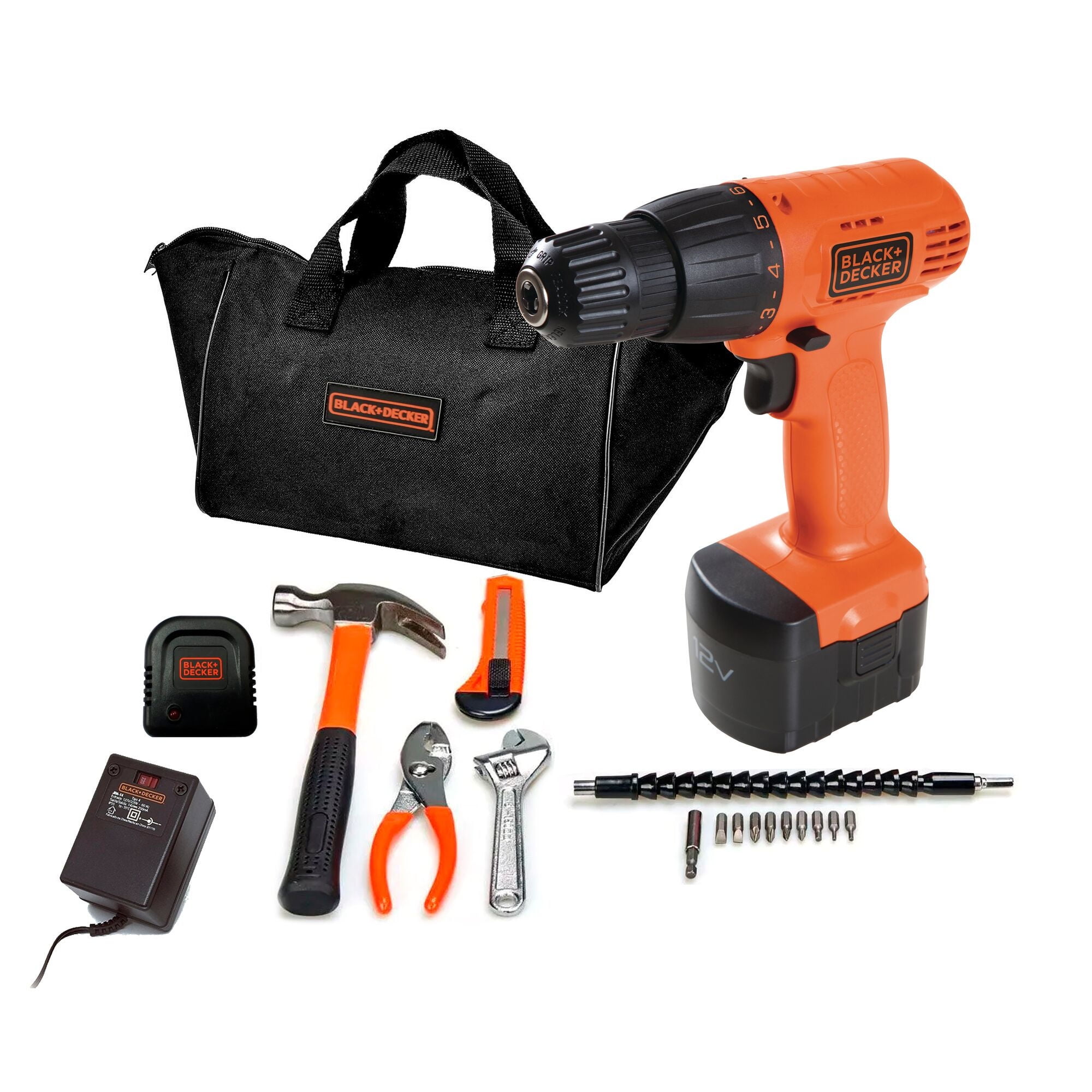 B+D - Taladro 12V + 18 Accesorios