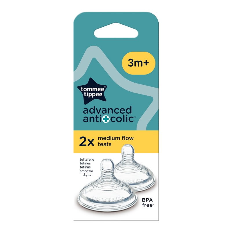Tommee Tippee - Repuesto Tetina De Silicona Advance Anticolic Flujo Medio