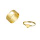 thumbnail image 1 of Set De Anillos A Juego Para Parejas Mujeres Para Hombre Anillo Abierto Lindos Regalos De Cumplea?os Corazón Dorado, 1 of 5