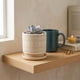 thumbnail image 2 of Macetero Maceta De Ceramica Beige Con Patrones Blancos S, 2 of 7