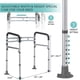 thumbnail image 2 of Rieles de seguridad para inodoros Lianjindun, marco ajustable, 136 kg, 2 of 6