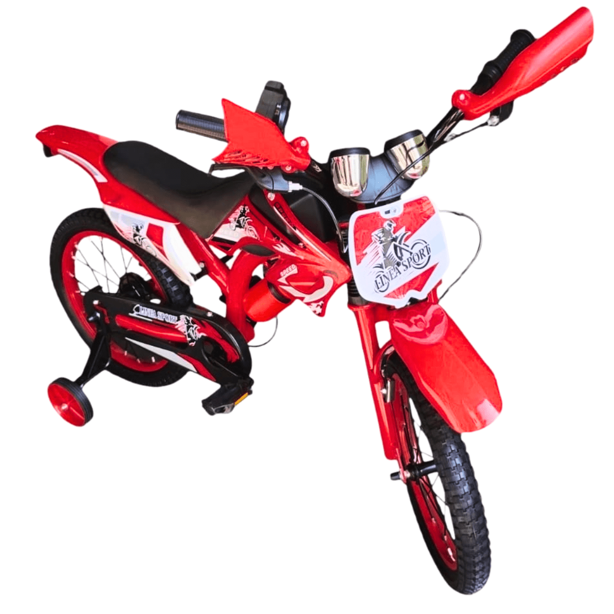 Linea Sport - Bicimoto Aro 12″ Con Ruedas Estabilizadoras Para Niños De 2-4 Años