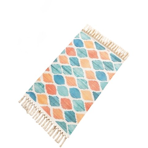 Genérico - Set 2 Alfombras De Lino 60X90 Cm Para Bajada De Cama 4N14