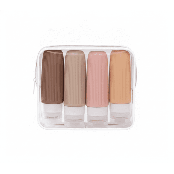 Neceser de Viaje Cosmetiquero Bolso Botellas Silicona 90mL