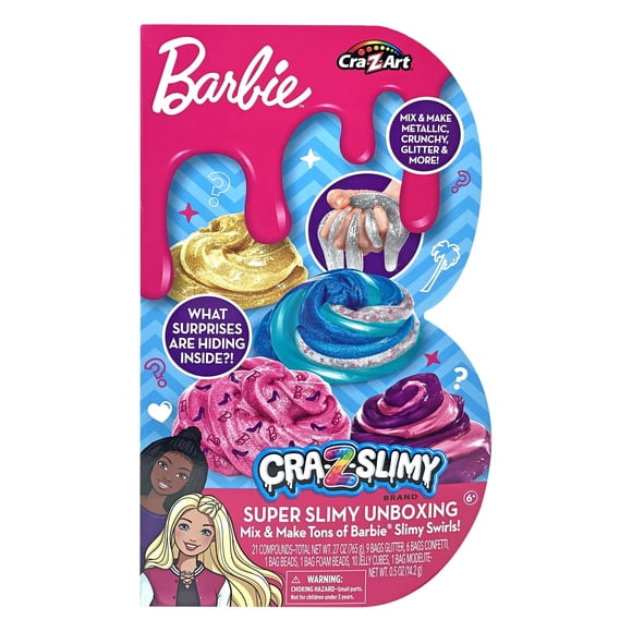 Slime Kit Cra-Z-Slimy Super Slimy Barbie para desempacar desde hace más de 6 años