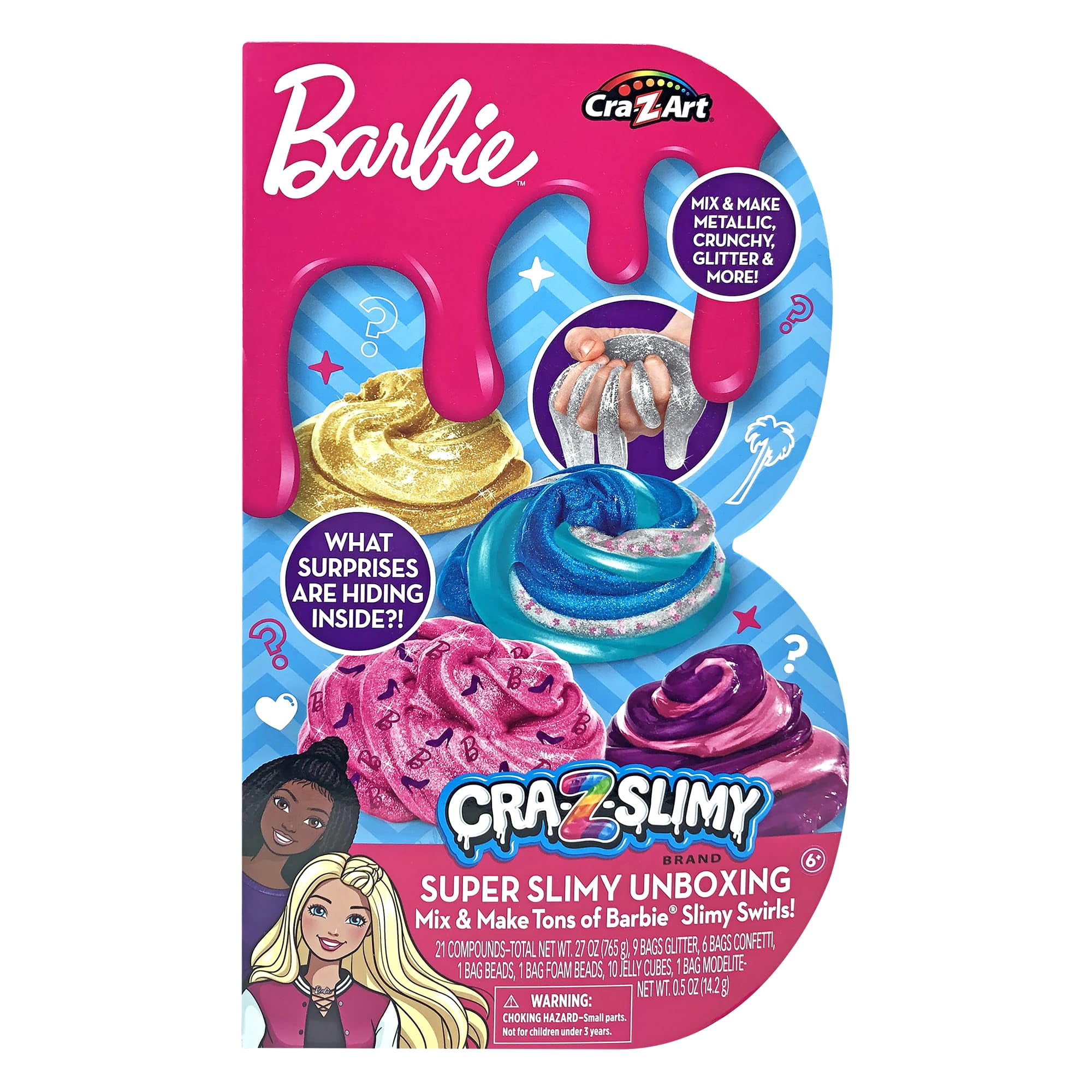 Cra-z-art - Slime Kit Cra-z-slimy Super Slimy Barbie Para Desempacar Desde Hace Más De 6 Años