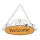 thumbnail image 1 of Letrero De Bienvenida Para Decoración De Puerta, Colgador De Puerta Delantera Para Ventana Interior, Marco Negro, 1 of 5