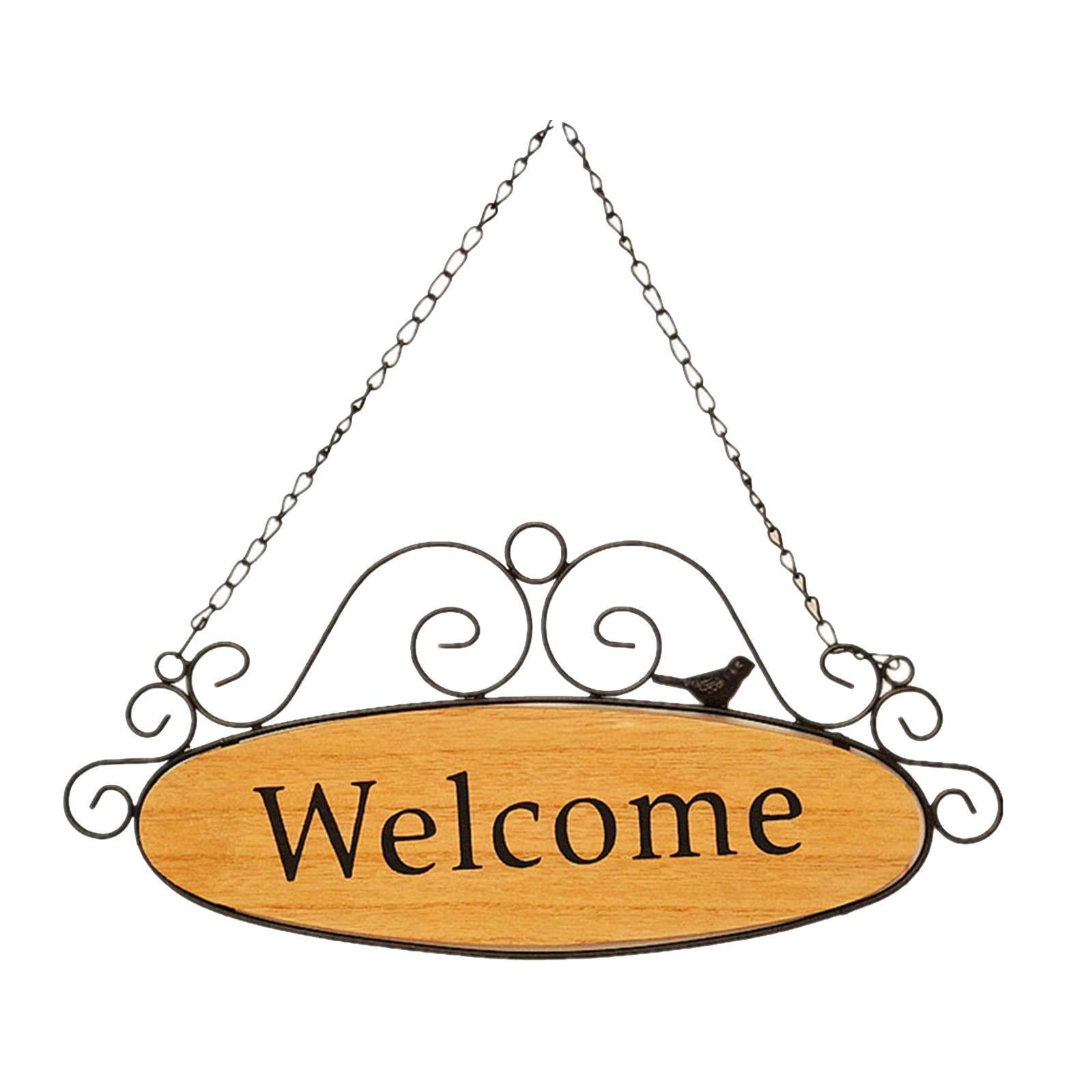 Bothyi - Letrero De Bienvenida Para Decoración De Puerta, Colgador De Puerta Delantera Para Ventana Interior, Marco Negro