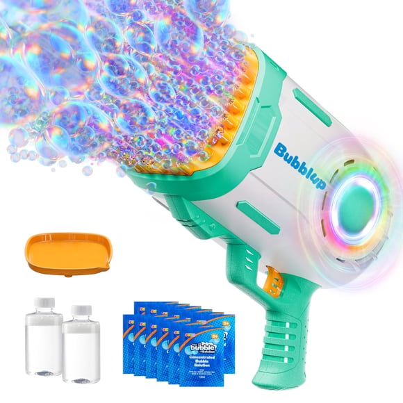 Pistola de burbujas Play-Act de 69 orificios con luces para niños y adultos
