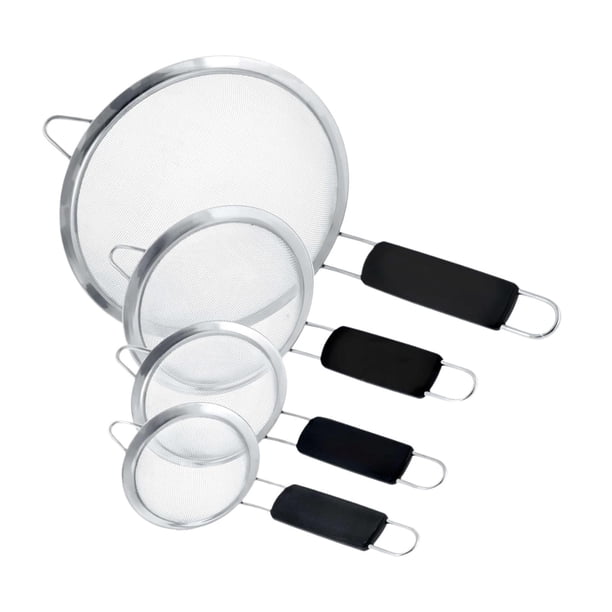 de fugas para harina, colador reutilizable y resistente, herramienta para hornear, colador de alimentos para Pasta, preparación de alimentos, co 4 piezas