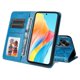 thumbnail image 4 of Funda tipo cartera FOXDOCK para OPPO A58 4G , diseño girasol en relieve, cuero PU, cierre magnético, soporte y tarjetero, 4 of 5