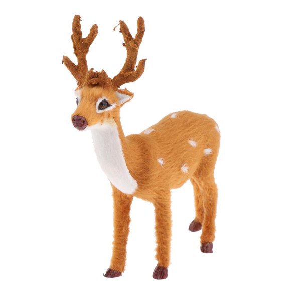 Reno De Navidad Elk Deer Figurine Ornament Decoración Para El Hogar Regalo De Juguete 16 Cm