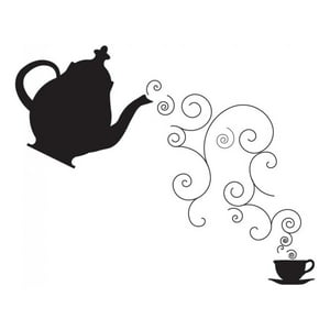 Rienda Libre Graphics - Decomural Swirl Teapot Cup Food Drink Ws-40852