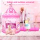 thumbnail image 5 of Tienda de campaña Princess GeerWest de 3 piezas con piscina de bolas y túnel de rastreo para niñas, 5 of 6