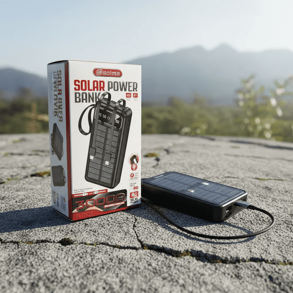 Power Bank Solar 30000mah Modelo Sl-p128 Solma