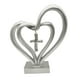 thumbnail image 2 of Escultura De Estatua De Doble Corazón De Resina Para Estantería O Escritorio De Oficina Argent Artístico, 2 of 3