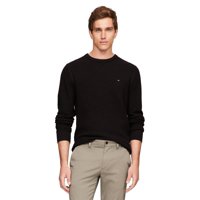 Jersey Tommy Hilfiger Para Hombre, Cuello Redondo Estructurado 9Gg, Negro