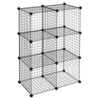 Crusec - Organizador Almacenamiento De 6 Cubos De Hierro Armable