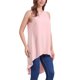 thumbnail image 4 of INSPIRE CHIC Blusa sin mangas para mujer con cuello redondo, dobladillo asimétrico, ajuste holgado, túnica casual de alto bajo, rosa L, 4 of 6