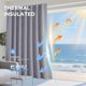 thumbnail image 4 of Cortinas opacas Joydeco de lino natural, 37 x 90 cm, color gris claro, 4 of 9