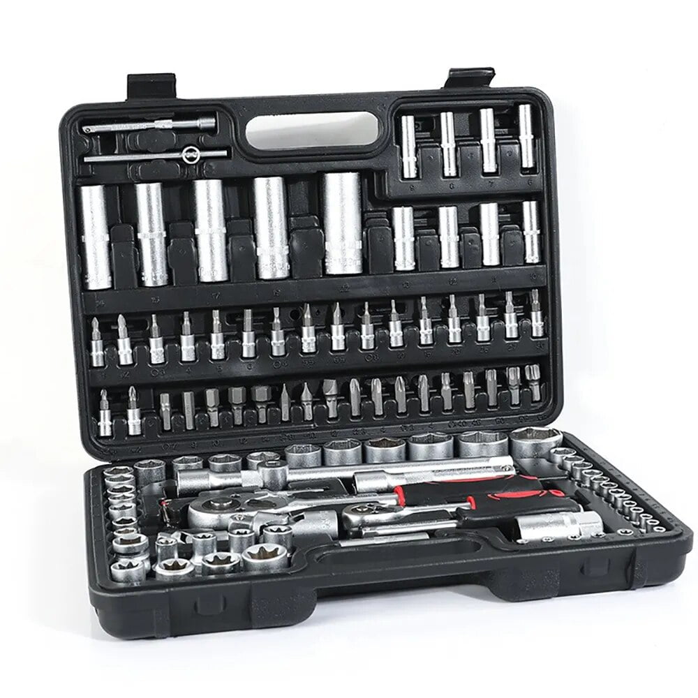 Disparo - Set Caja Herramientas Dados 94 Piezas Acero Carbono 1/2 1/4