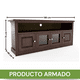 thumbnail image 2 of Rack Berlin 1800 Madera Chocolate Vidrio, 2 of 4