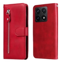 Gangxun - Funda Con Cremallera Para Xiaomi 14T, Carcasa Cartera De Cuero Pu Con Soporte Y Tarjetero