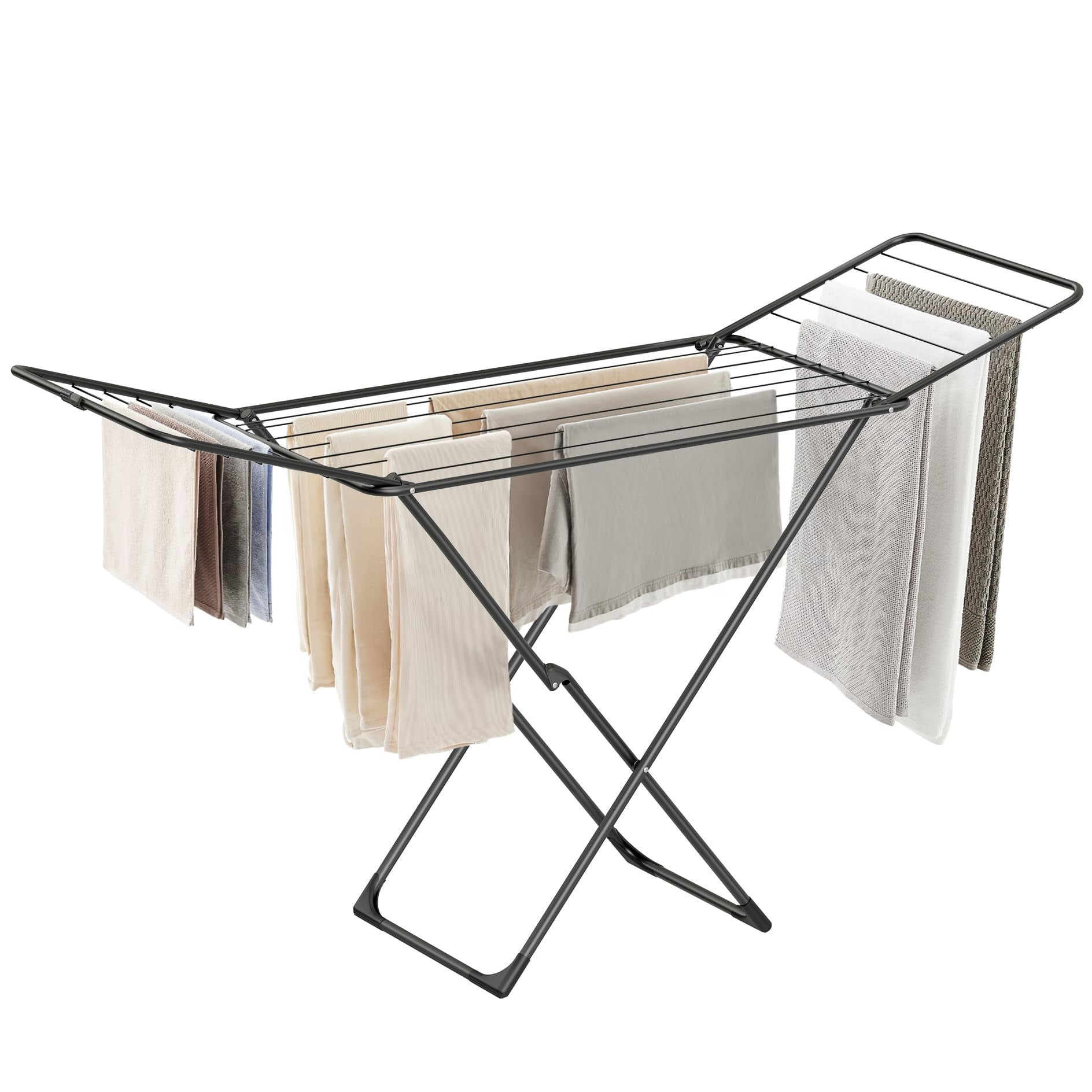 Tendedero De Ropa Songmics Plegable De Metal Negro Ullr540b01