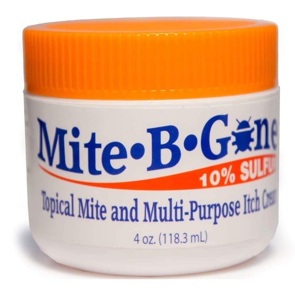 Crema Mite-B-Gone con 10% de mezcla natural de azufre, 120 ml, para toda la piel