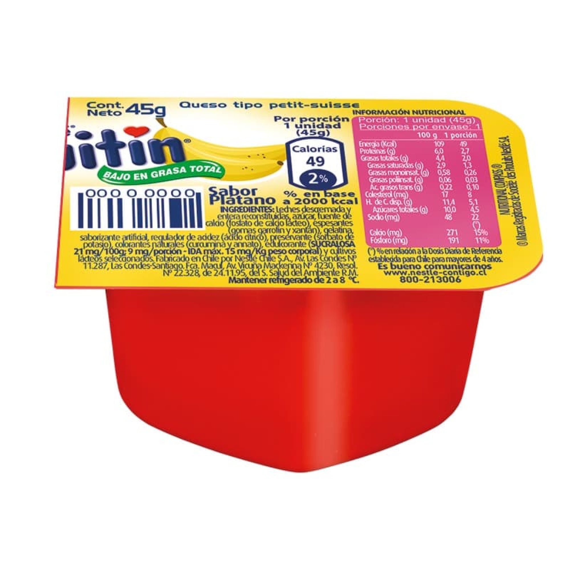 Postre Petit Suisse Plátano Pote 45 g g Chiquitín