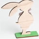 thumbnail image 3 of Conejos de Pascua de madera, adornos de escritorio, artesanías de madera para decoración del hogar, oficina, tienda, suministros de Pascua, 3 of 5