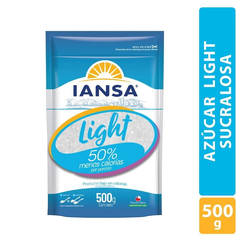 Azúcar Blanca Granulada Light Con Sucralosa Bolsa 500 g Iansa