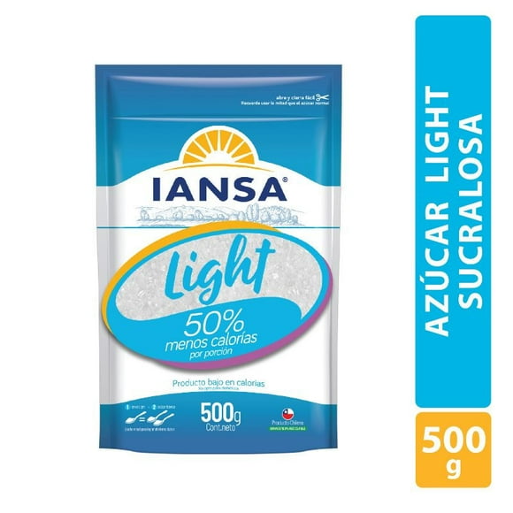 Azúcar Blanca Granulada Light con Sucralosa Bolsa, 500 g