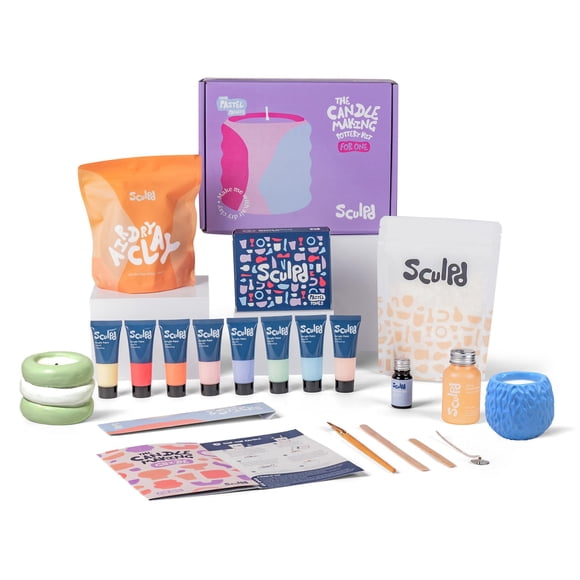 Kit para hacer velas Sculpd con arcilla de secado al aire y set de pintura