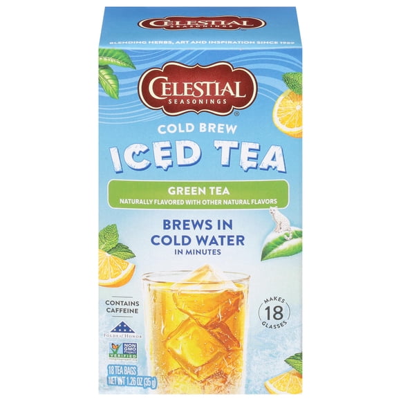 Té helado Celestial Seasonings Cold Brew Green, 18 bolsas