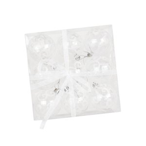 Magideal - 9 Uds Adornos De Bolas De Navidad Colgantes, Colgantes Para Manualidades, Decoraciones Para Árboles De Navidad Para Festivales De Año Nuevo, Cafetería Blanco