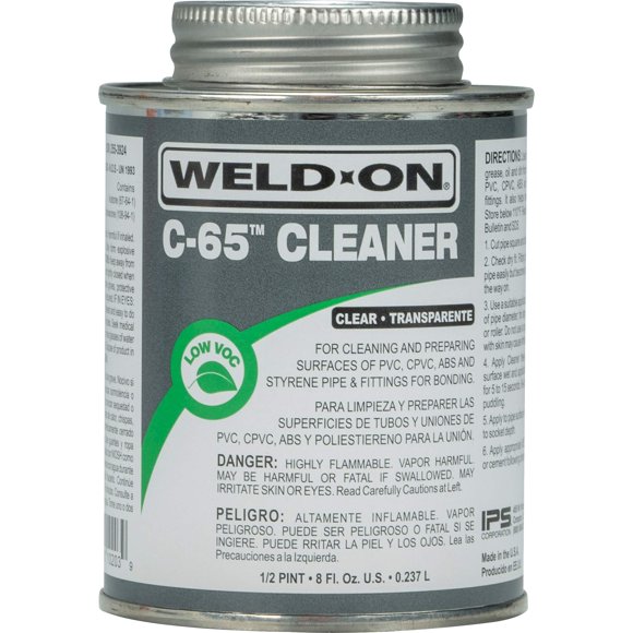 Limpiador WELD-ON C-65 bajo VOC 237 ml (1/2 pinta)