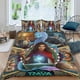 thumbnail image 2 of Raya y el Último Dragón Conjunto de sábanas temático, trío de piezas, cómodo y amigable con la piel, diseño único, regalo de decoración para el hogar para familiares, amigos y fans,173cm *218cm, 2 of 6